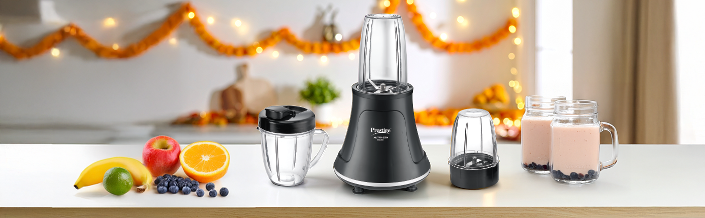 Prestige Nutri-Zen Mixer Grinder with 3 Polycarbonate Jars 