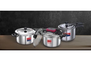 3 Pressure Cookers in Different Sizes and Features