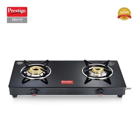 Prestige 2 Burner Glass Top Gas Stove
